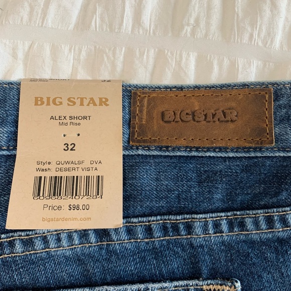 NWT Big Star Women's Blue Denim Shorts - Picture 7 of 14